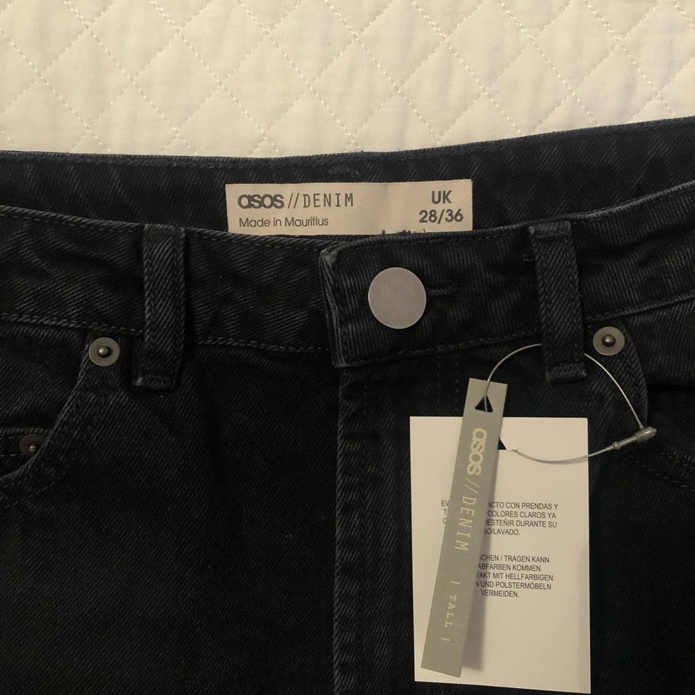 asos black balloon jeans tall, brand new with tags